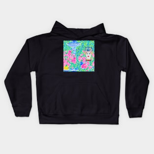 Sicilian garden seamless watercolor pattern Kids Hoodie